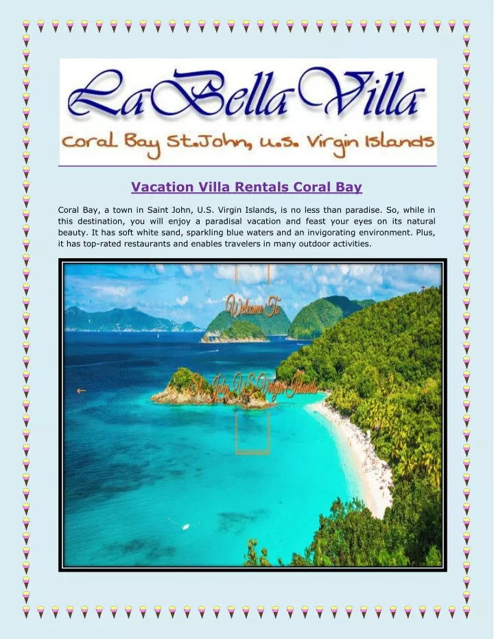 vacation villa rentals coral bay
