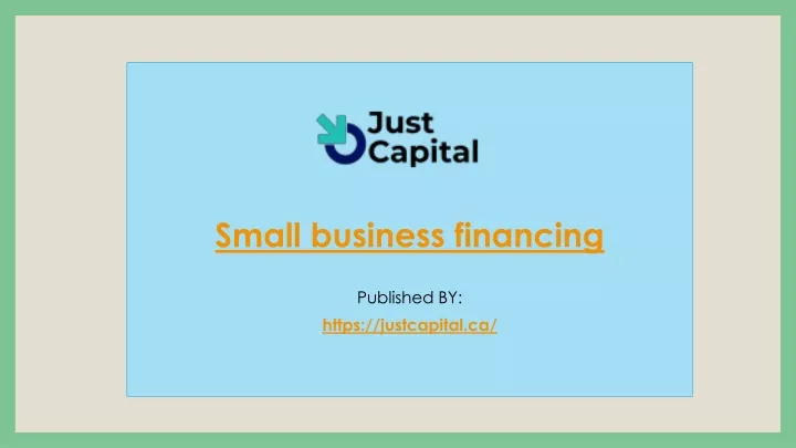 small business financing published by https