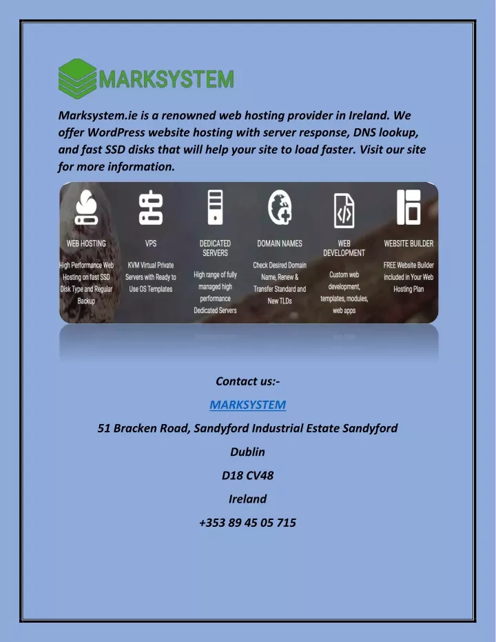 marksystem ie is a renowned web hosting provider