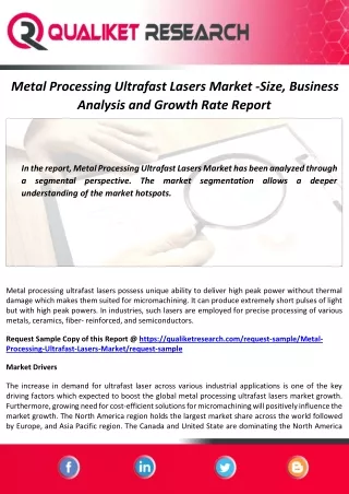 metal processing ultrafast lasers market size