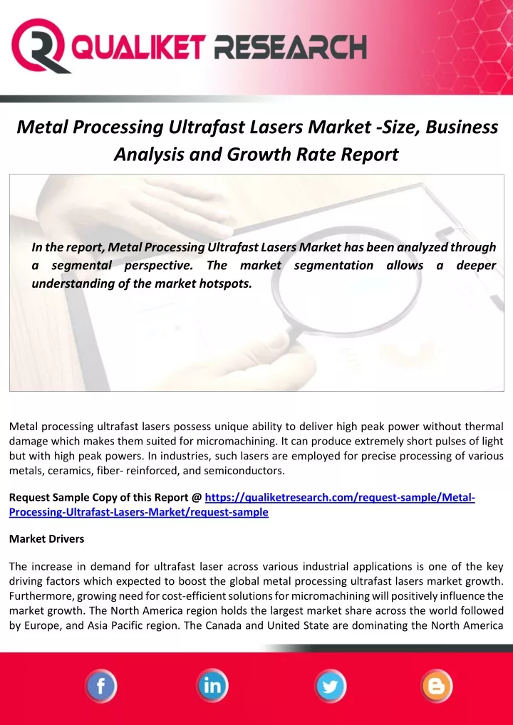 metal processing ultrafast lasers market size