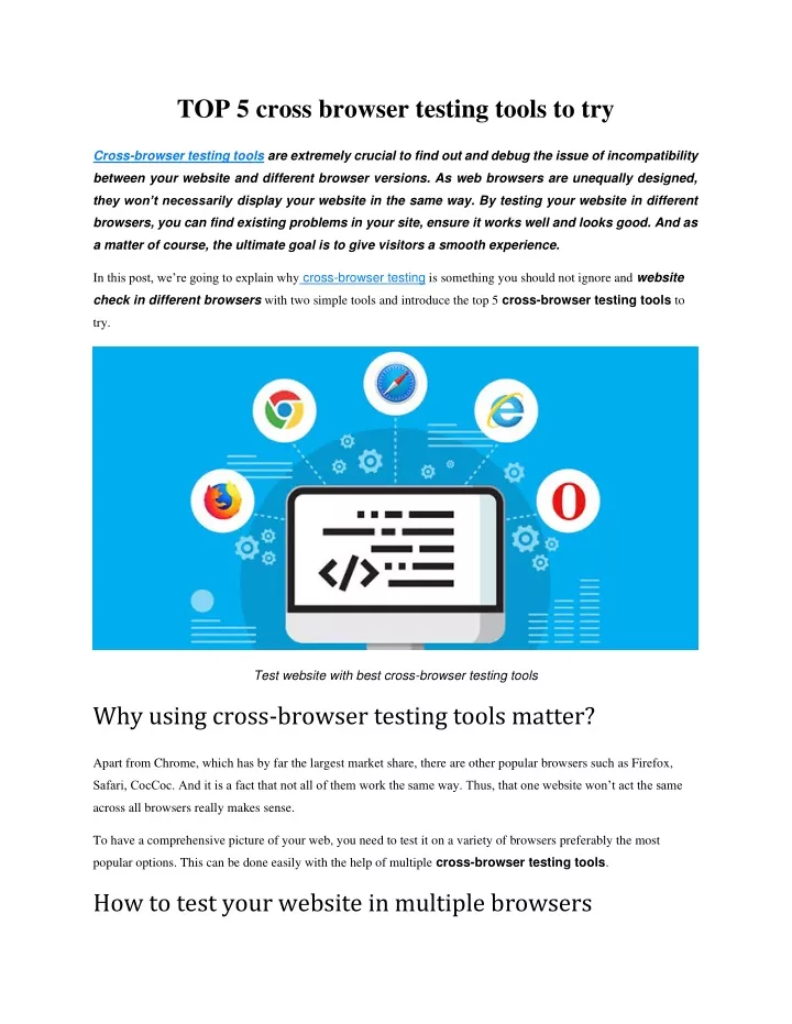 top 5 cross browser testing tools to try