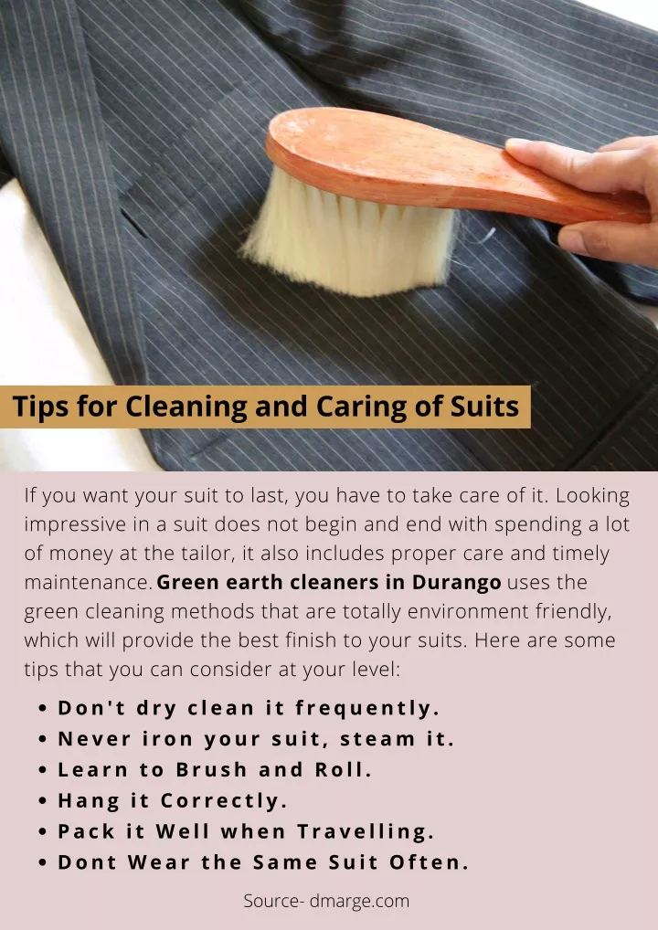 tips for cleaning and caring of suits