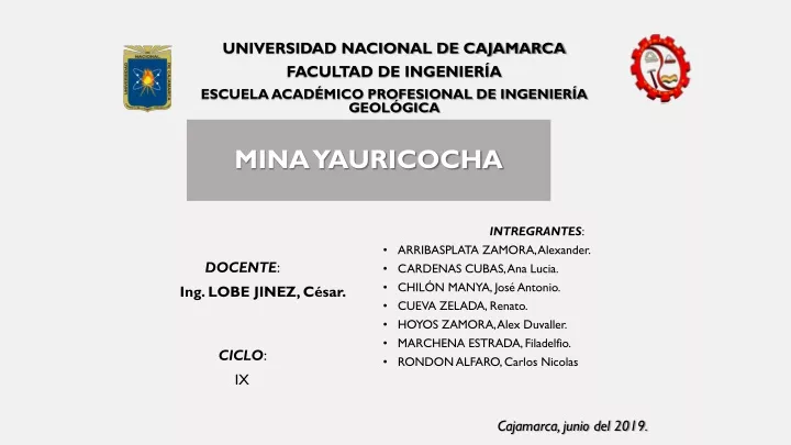 universidad nacional de cajamarca facultad