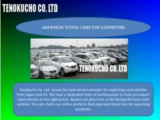Japanese Stock Cars for Exporting