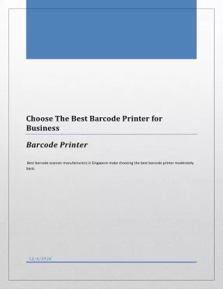Best Barcode Printer for Business