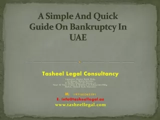 A Simple And Quick Guide On Bankruptcy In UAE