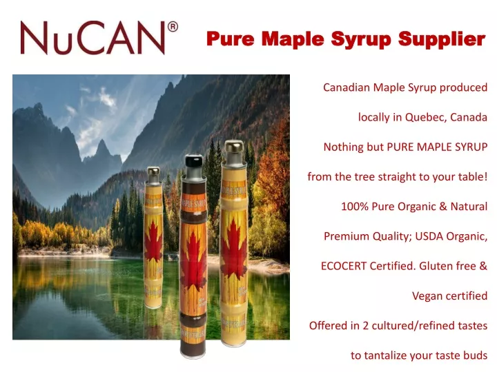 pure maple syrup supplier