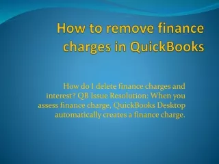 how to remove finance charges in quickbooks