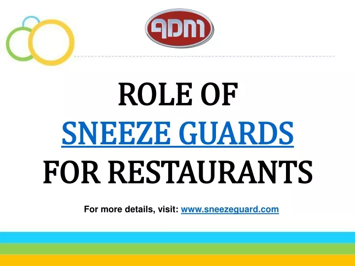 role of sneeze guards for restaurants