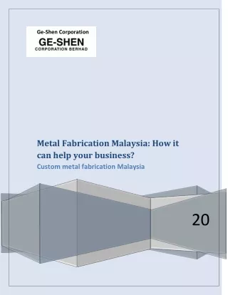 Metal Stamping Malaysia - Ge- Shen Corporation