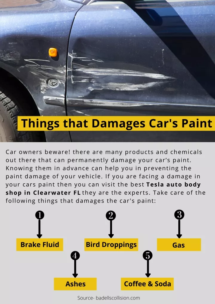 things that damages car s paint