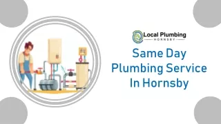Same Day Plumbing Service In Hornsby