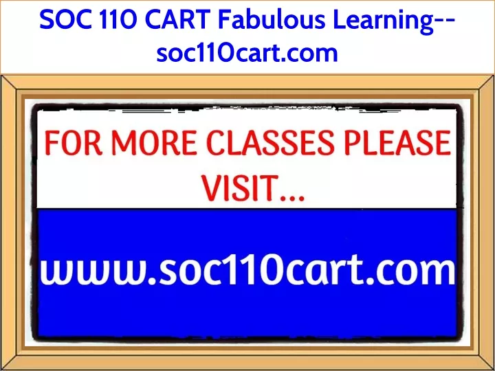 soc 110 cart fabulous learning soc110cart com