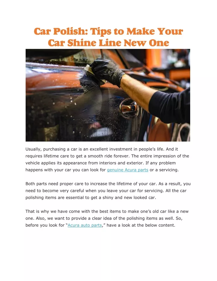 car polish tips to make your car shine line