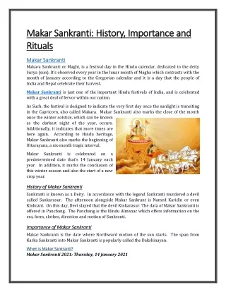 makar sankranti history importance and makar