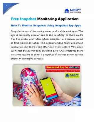 Free Snapchat monitoring spy application