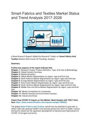 smart fabrics and textiles market status