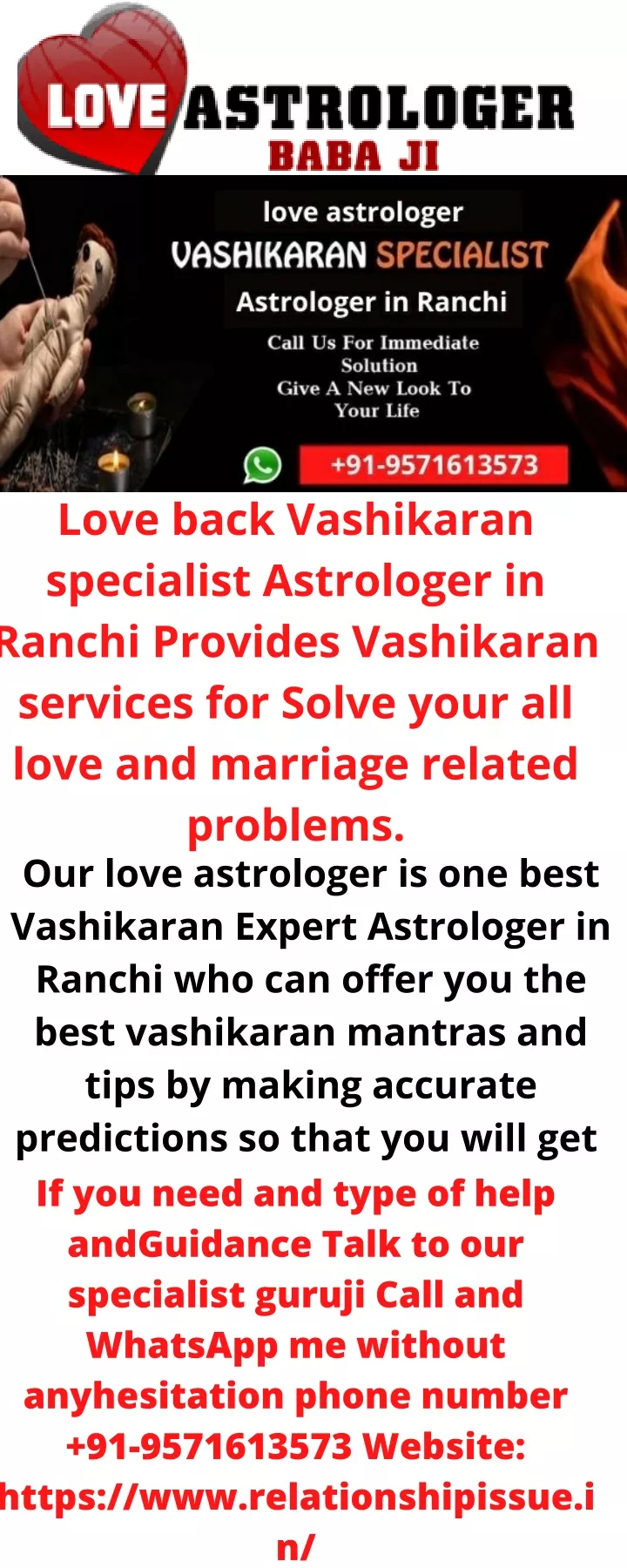 love back vashikaran specialist astrologer
