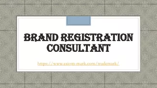 brand registration consultant