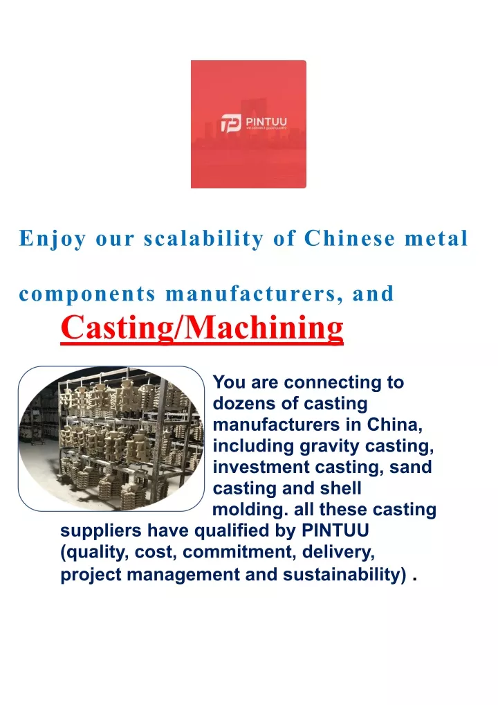enjoy our scalability of chinese metal
