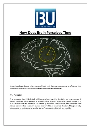 how does brain perceives time