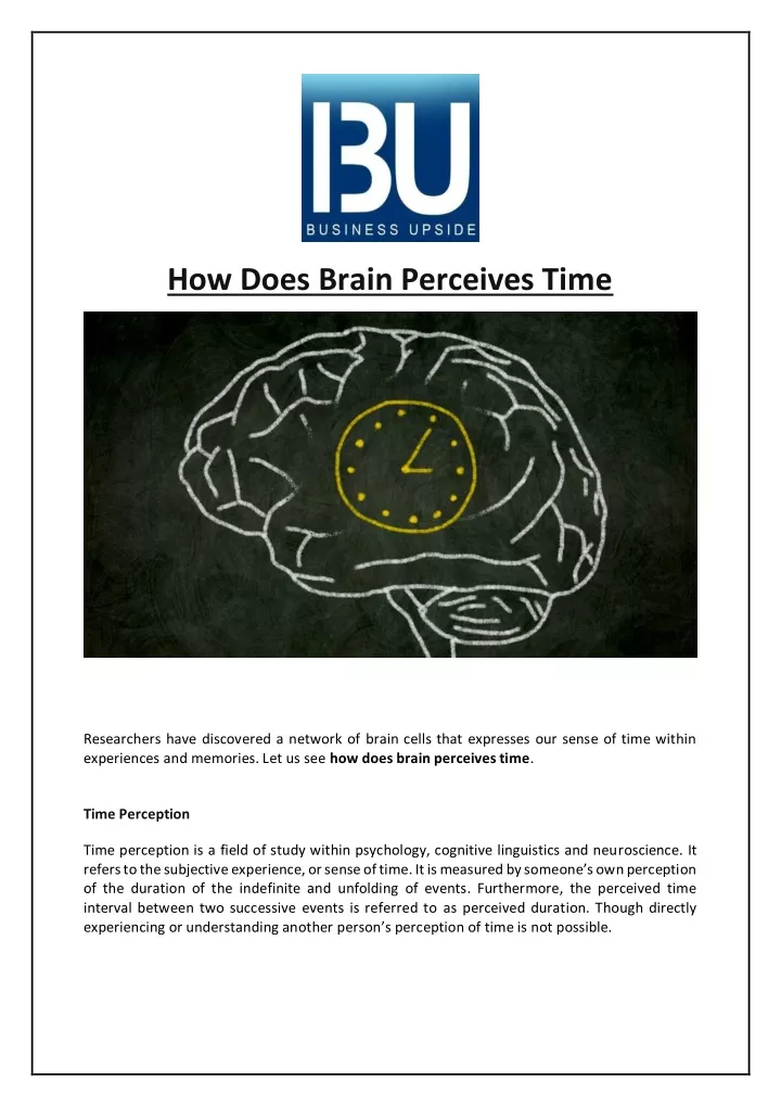 how does brain perceives time