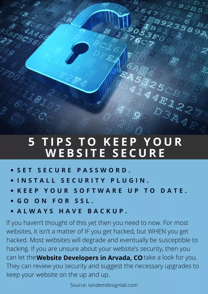 5 tips to keep your website secure