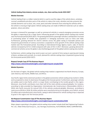 vehicle sealing strip industry volume analysis
