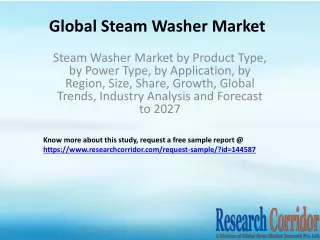 Steam Washer Market by Product Type, by Power Type, by Application, by Region, Size, Share, Growth, Global Trends, Indus