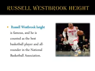 Russell Westbrook Height