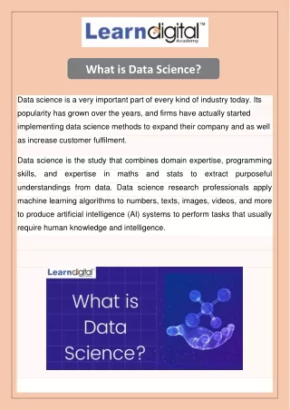 what is data science
