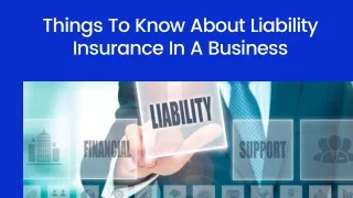 Things to Know About Liability Insurance in a Business