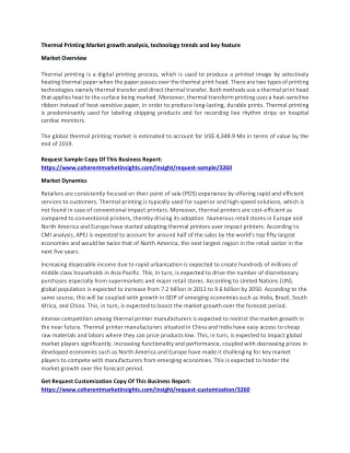thermal printing market growth analysis