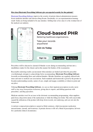 how does electronic prescribing software give