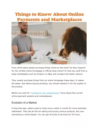 things to know about online payments