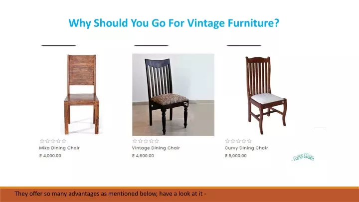 why should you go for vintage furniture