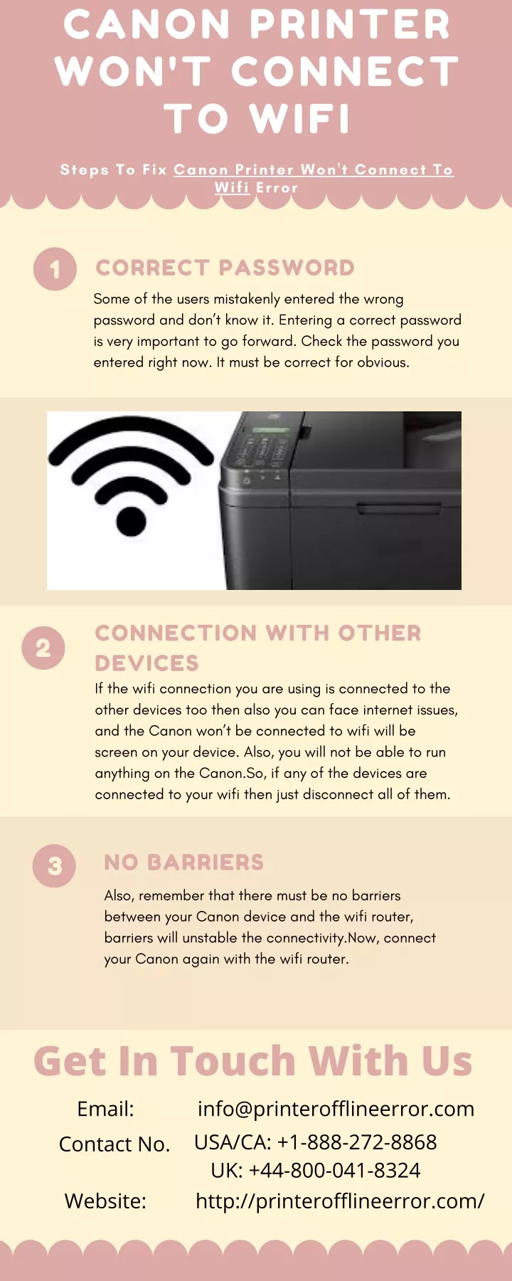 canon printer won t connect to wifi