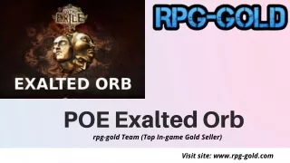 Buy POE Exalted Orb at Cheap Price | RPG GOLD