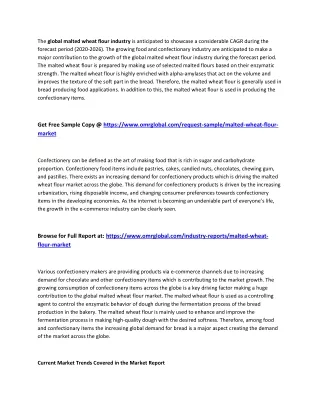 the global malted wheat flour industry