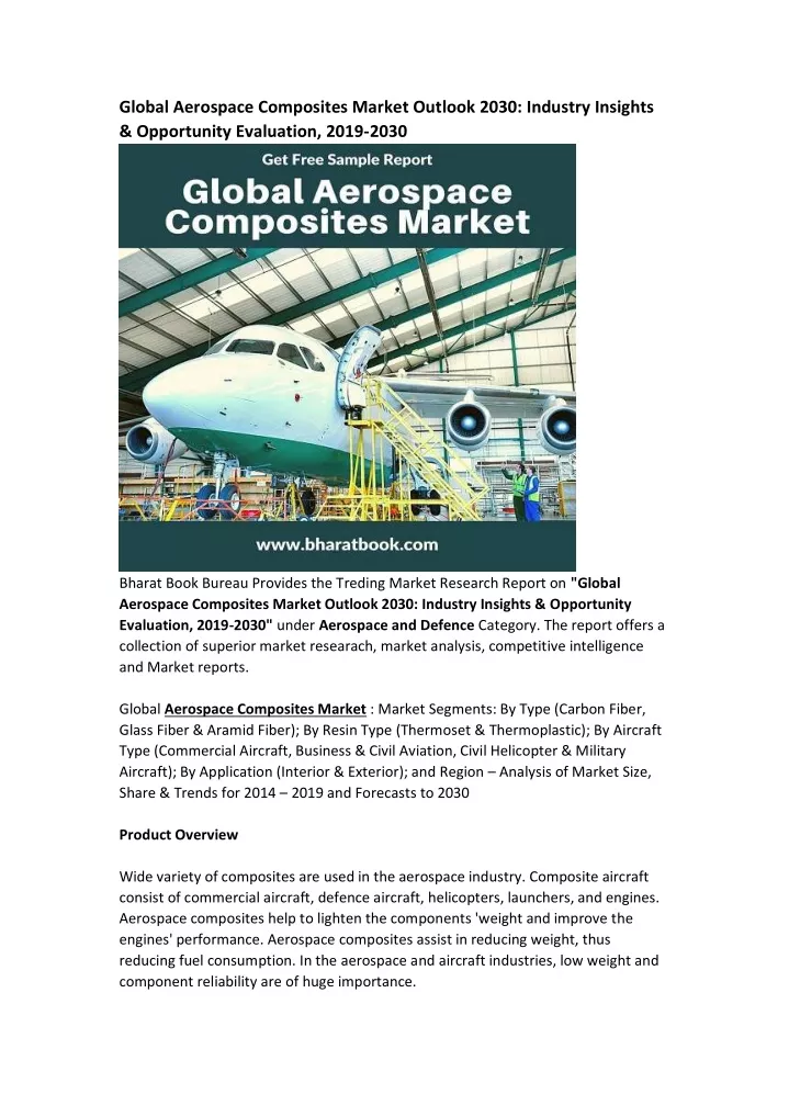 global aerospace composites market outlook 2030