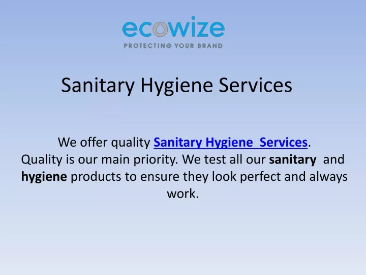 sanitary hygiene services