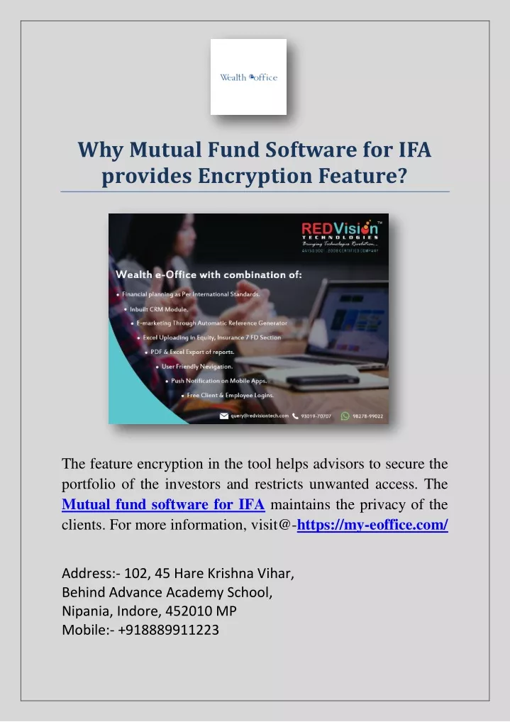 why mutual fund software for ifa provides