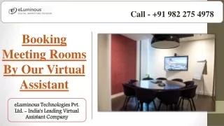 Booking Meeting Rooms By Our Virtual Assistant