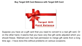 Buy Target Gift Card Balance with Target Gift Card