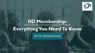 Types of IID Membership Plans