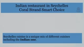 Indian restaurant in Seychelles by Coral Strand