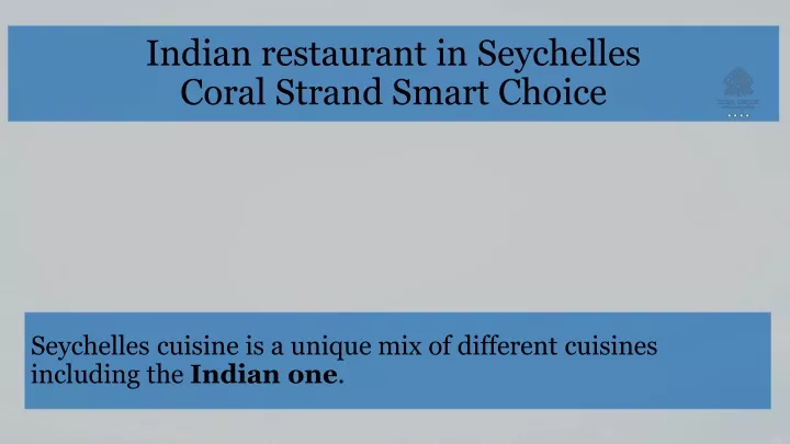 indian restaurant in seychelles coral strand