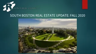 South Boston Real Estate Update Fall 2020