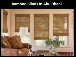 bamboo blinds in abu dhabi